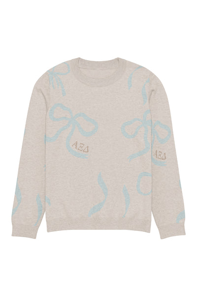 Lacy Bow Knitted Sweater