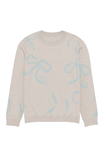 Lacy Bow Knitted Sweater