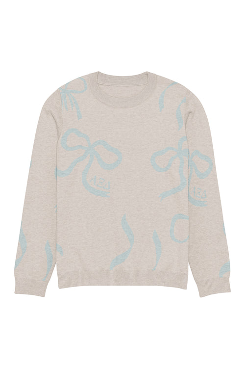 Lacy Bow Knitted Sweater