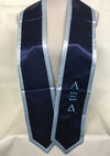 Navy with Light Blue Trim Graduation Stole