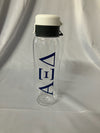 Clear Greek Letter Water Bottle