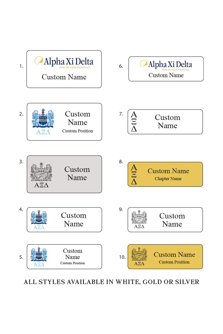 Name Badges- NOT SOLD OUT!- See products description for details