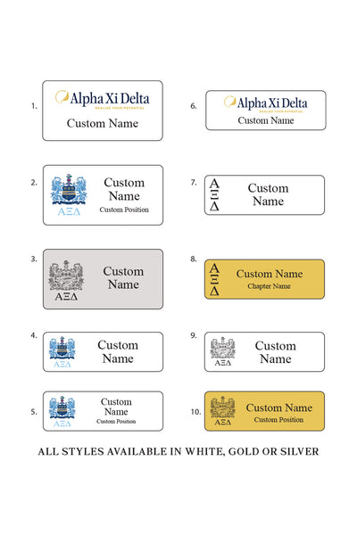 Name Badges- NOT SOLD OUT!- See products description for details - Xi Boutique