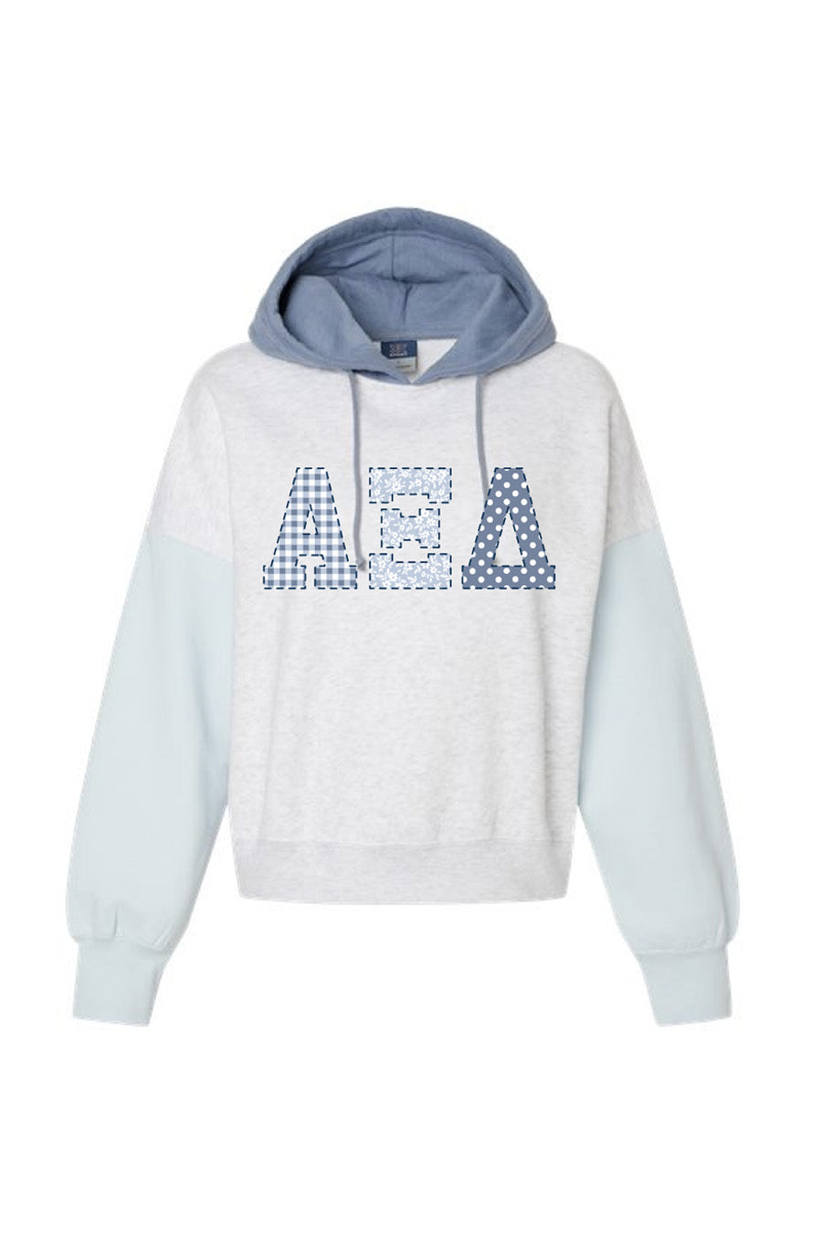 Patchwork Crop Hoodie