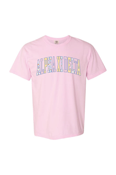 Patchwork Print Day of Service Tee - Xi Boutique