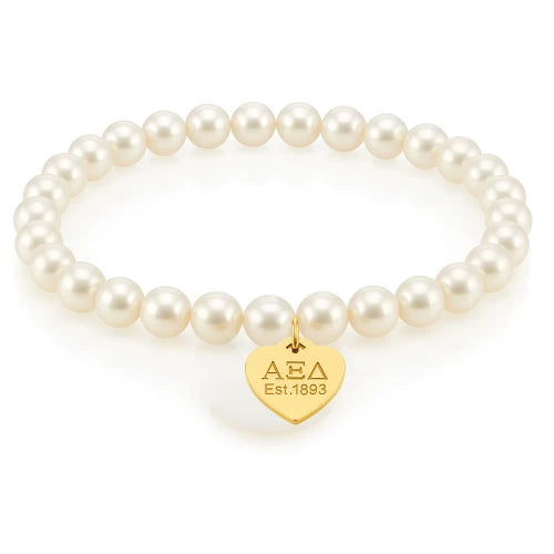 Heart Tag Pearl Bracelet
