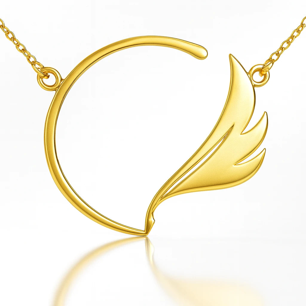 Alpha Xi Delta Quill Gold Pendant