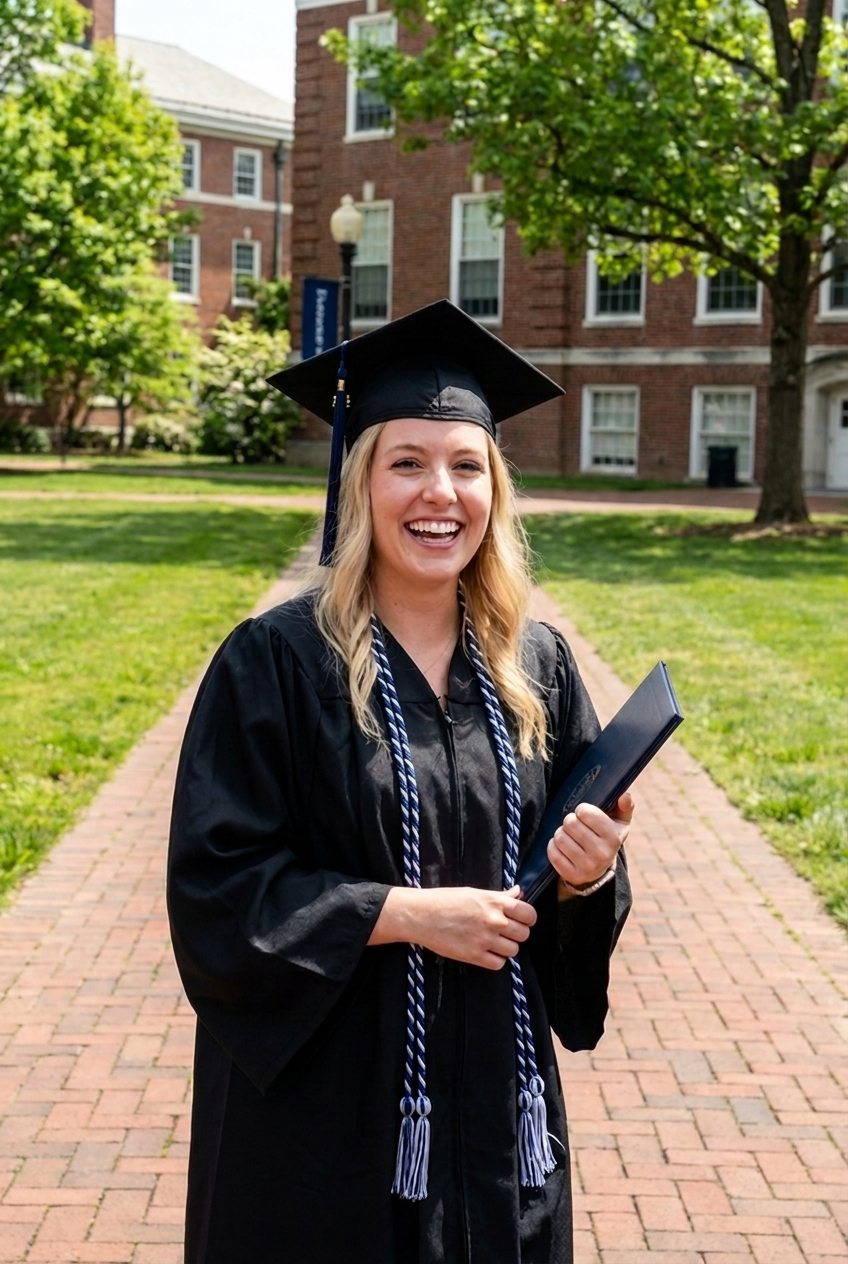 Blue & White Graduation Cords - Xi Boutique
