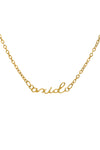 Gold Plated Script Necklace